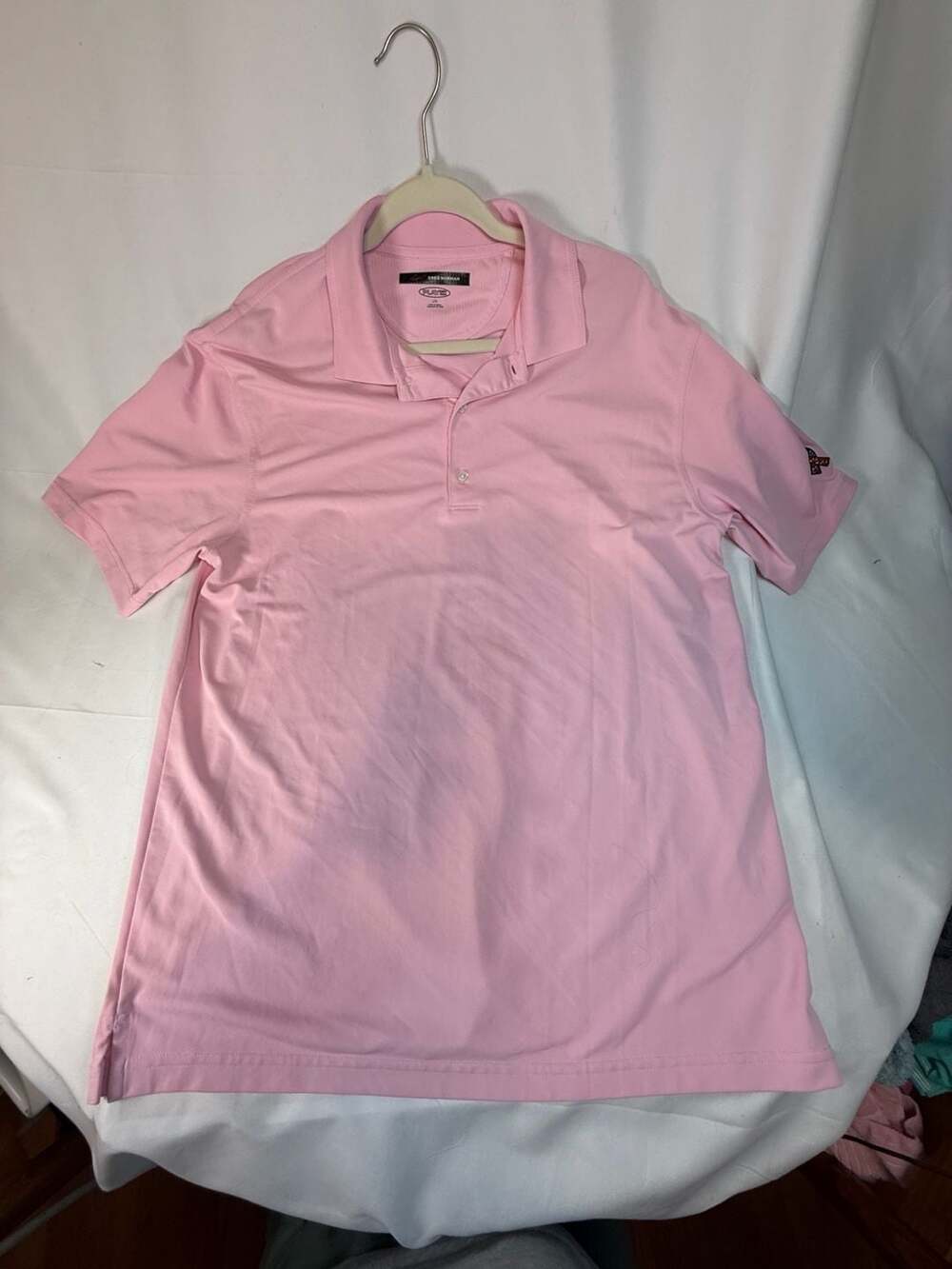 Performance Golf Greg Norman PlayDry Pink Golf Polo Shirt Mens Size Large